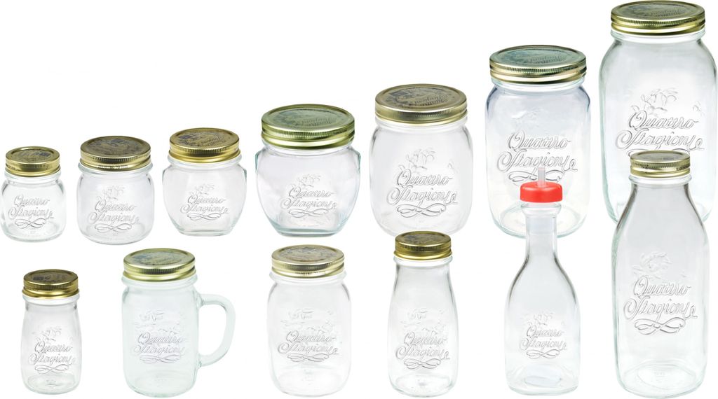 Rocco Bormioli Einmachglas Schraubverschluss - Original Quattro Stagioni, 700 g Fassungsvermögen