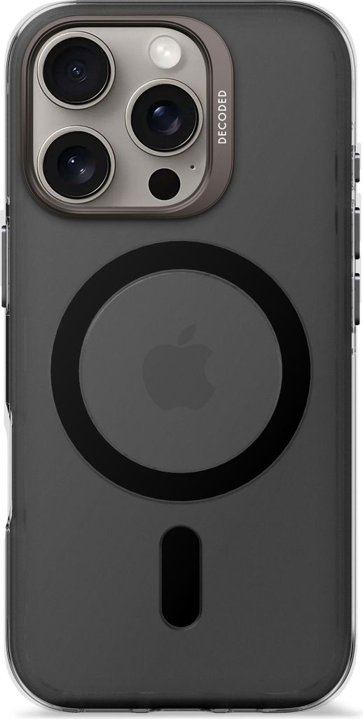 Decoded Recycled Plastic Backc. iPhone 16 Pro Transparent Black