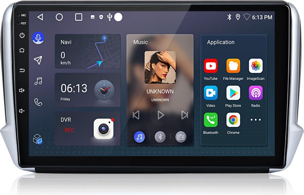 Android Radio geeignet für Peugeot 2008 2013-2017 CarPlay Android Auto Navi Bluetooth DAB+ Rückfahrkamera 10 Zoll 128GB