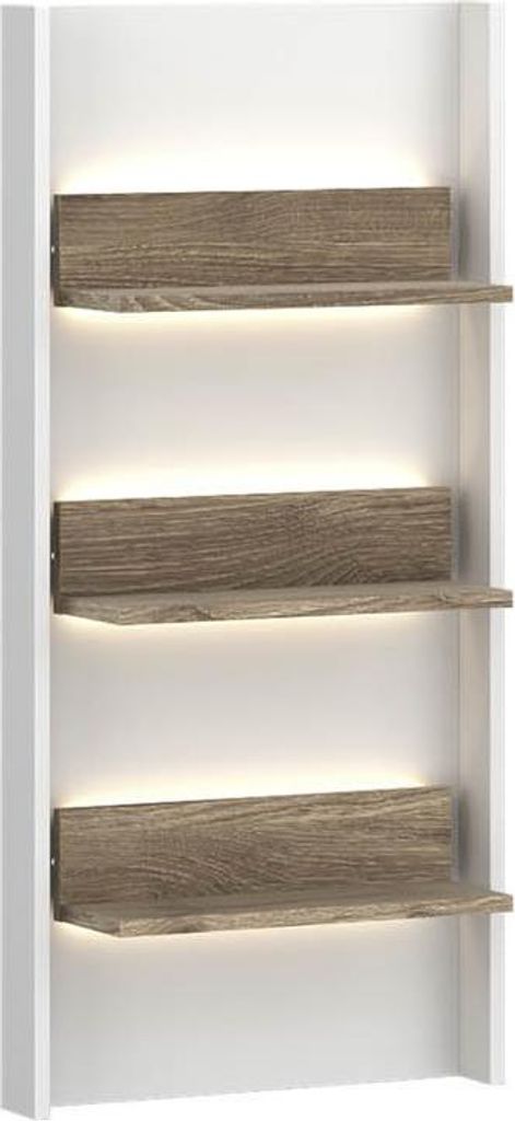 Wand-Paneel ca. 50x108x20 cm Alpinweiß / Viking Oak Nachbildung
