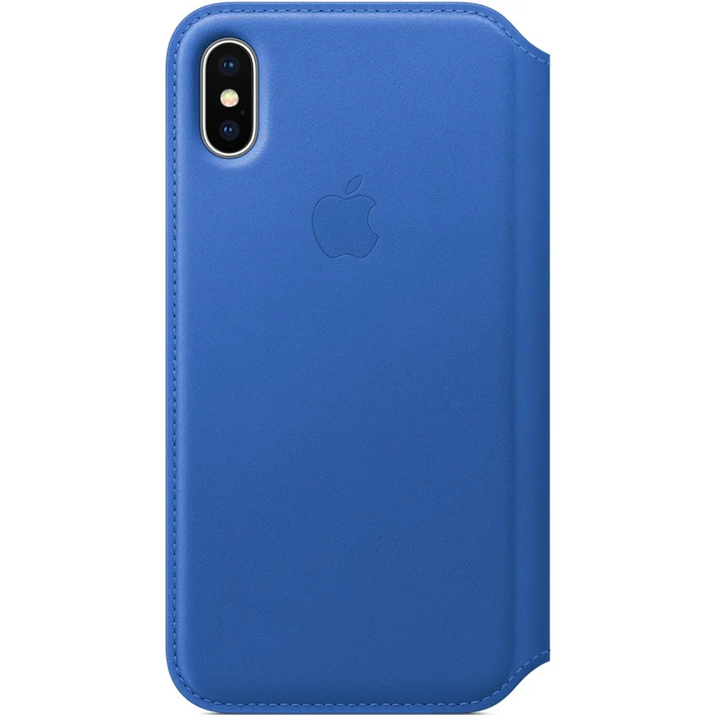 Apple MRGE2ZM Custodia Folio Blu iPhone XS Pelle Autentica