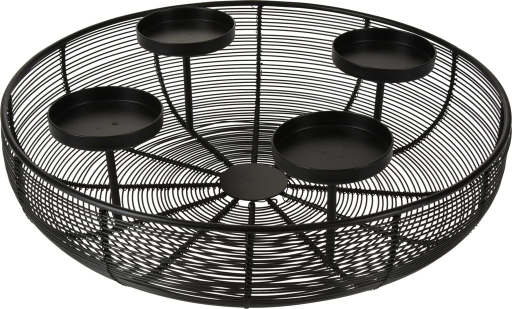 Kerzenständer - Schwarz - Metall - Ø 36 cm - 4 Produktbild 