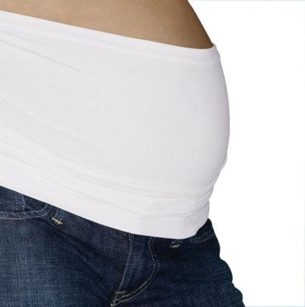 FERTILE MIND | Bandoo | tragbar als Bauchband oder als Bustier | kühlend, stylisch und bequem | Weiß – Weiß M/L