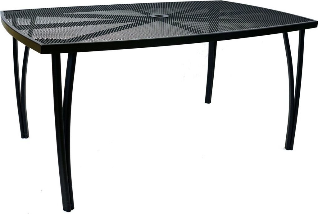 ROJAPLAST ZWMT-24 Gartentisch, 150 x 90 cm, schwarz