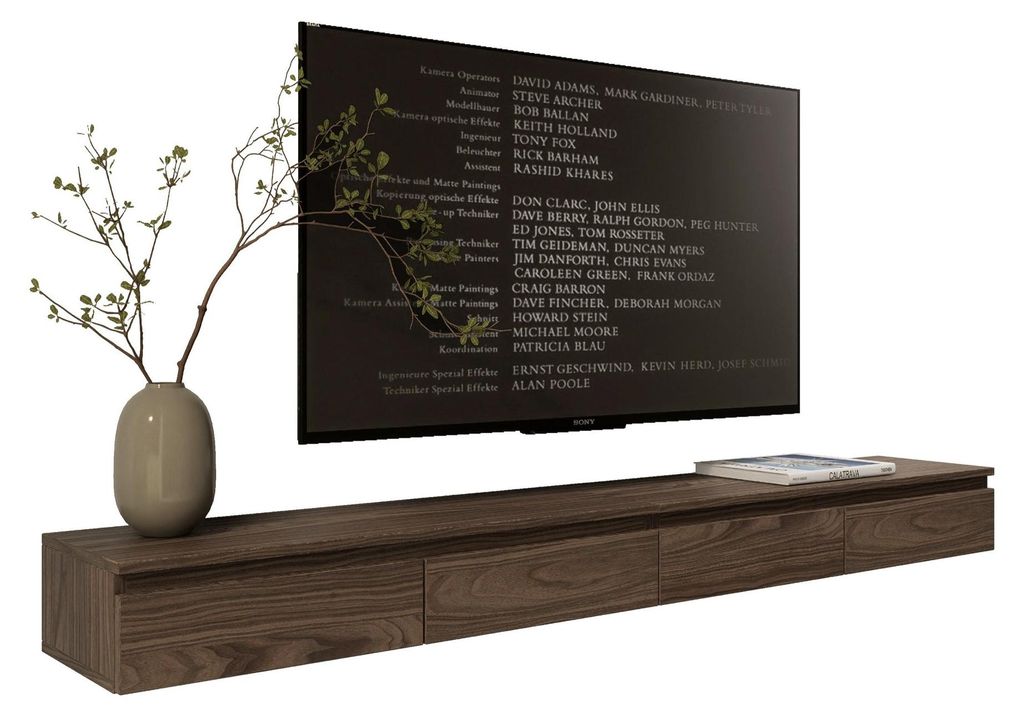 Selsey Bemmi Slim - Meuble TV suspendu à 4 portes, aspect Image du produit 