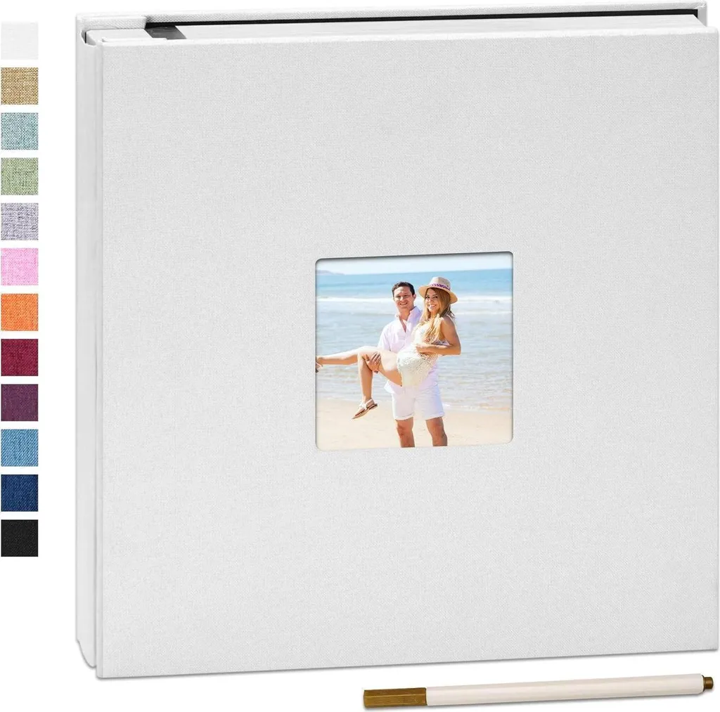 Album Fotografico 10x15 Yopih Lino Grande: 40 Pagine Scrapbook