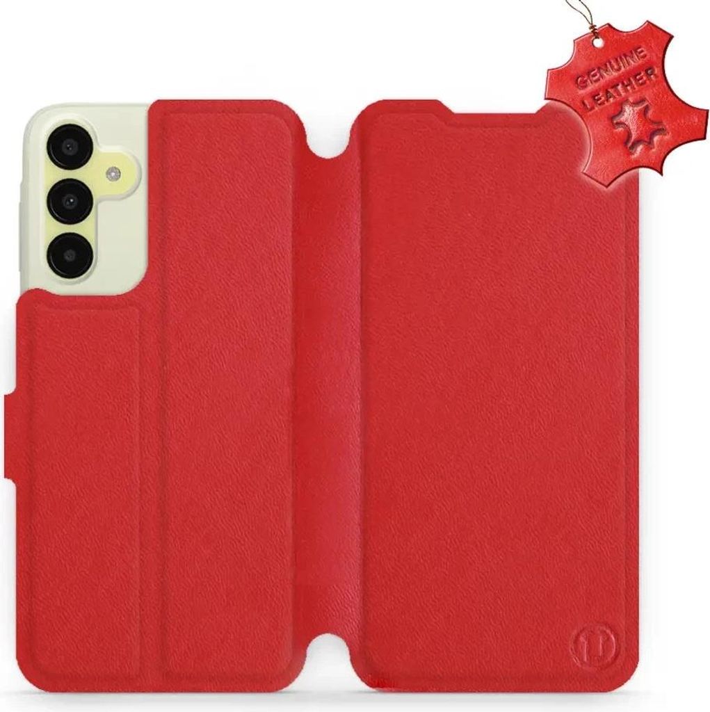 Echtleder Handyhülle für Galaxy M15 5G, Mobiwear Leather, Rot