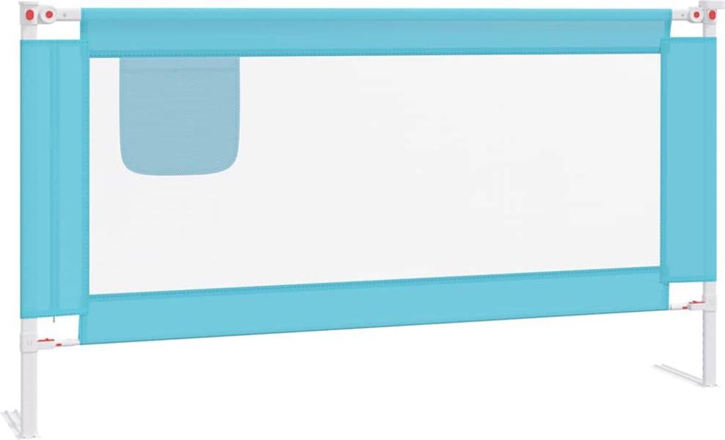 vidaXL Kleinkind-Bettschutzgitter Blau 160x25 cm Stoff