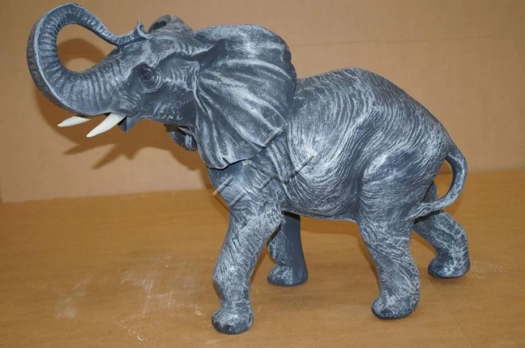 Figurine Éléphant Décorative pour Parc et Jardin Statue Style Savane