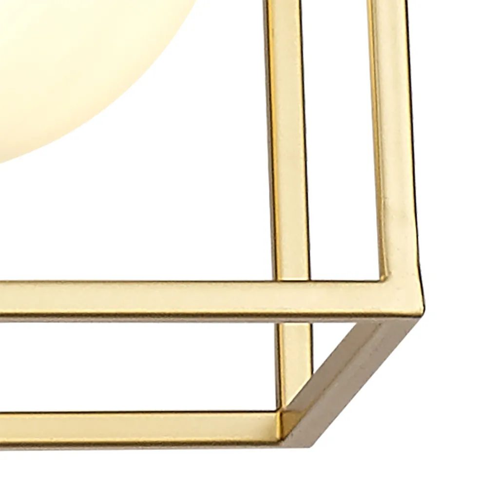 Lampe Toolight APP1164-3CP design 3 globes dorés et diffuseurs blancs - 5