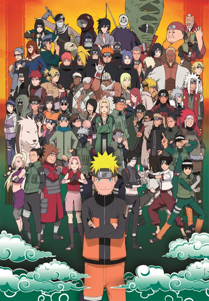 Grand Puzzle Naruto Shippuden 1500 pièces - Finition Mat sans Reflet
