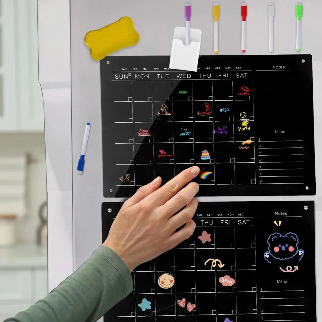 Tableau de Planification Magnétique Transparent et Organiseur Mural - 2