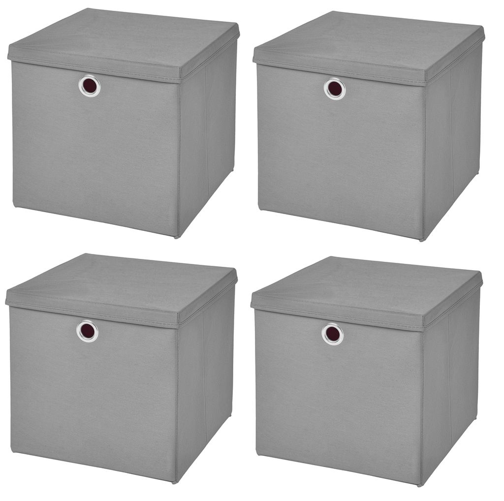 4 Stück zusammenklappbarer Korb Faltbare Aufbewahrungsbox Kiste