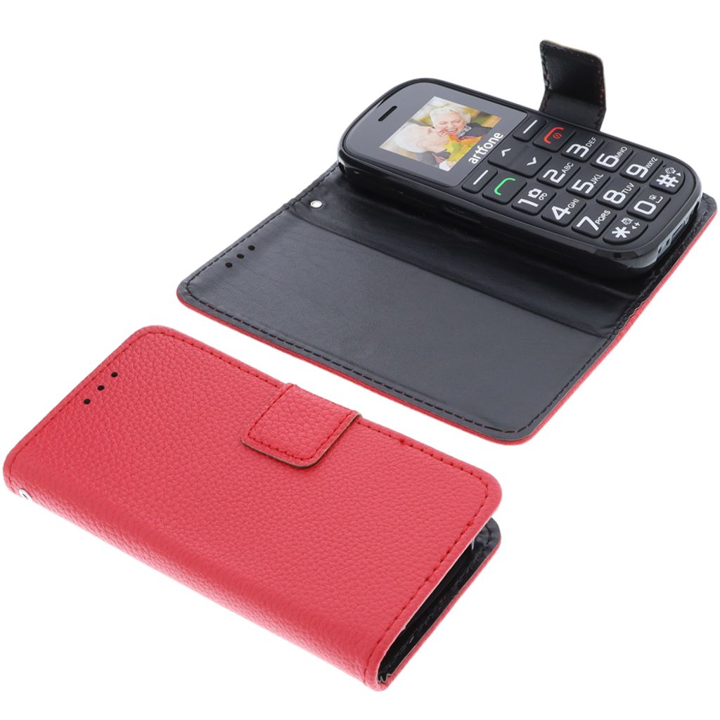 foto-kontor Tasche kompatibel mit Artfone CS188 Book Style rot Schutz Hülle Buch