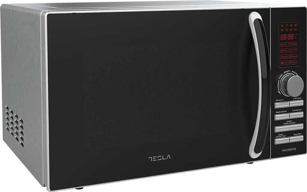 Micro-ondes Tesla 23L Grill 800W - Finition Silver Design Chic - 3