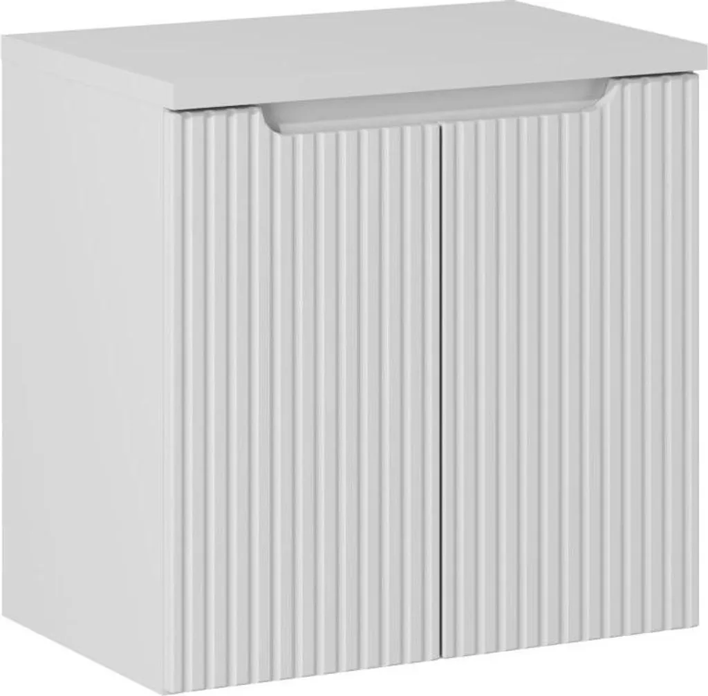 Armoire de Lavabo Nova 60cm Blanc - Design Minimaliste et Gain de Place