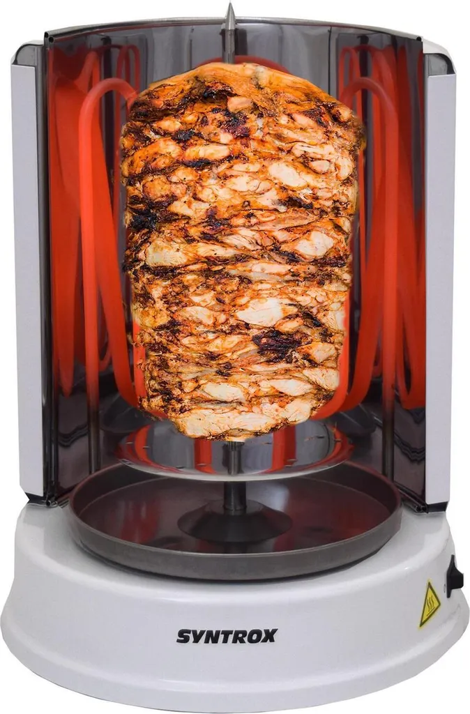Gril à poulet rotatif avec pics à brochettes et bac à graisse - 2
