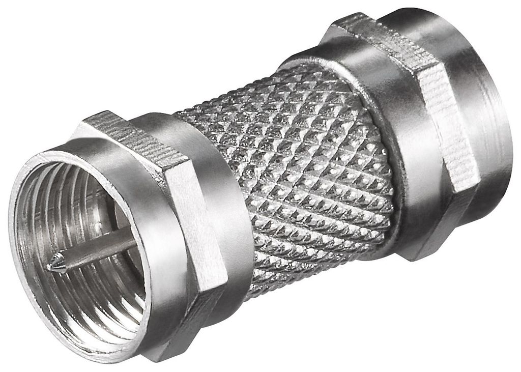 Goobay F-Verbinder: F-Stecker > F-Stecker - Adapter-Stecker aus Zink