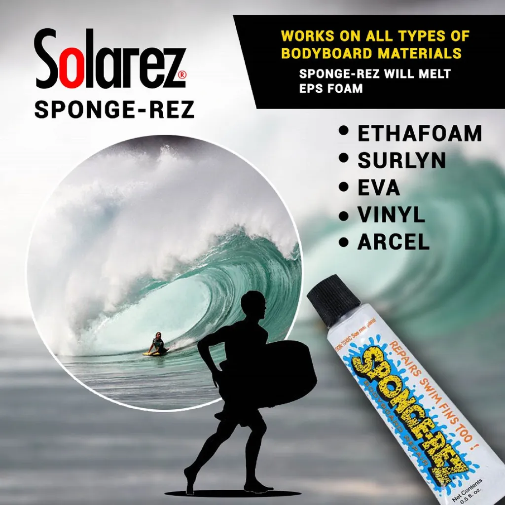 Solarez Sponge-rez 2oz Kit de Réparation Multicolore pour Bodyboard Pro