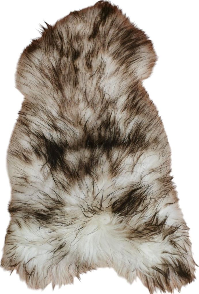 TOP Schaffell | 140cm | Echtes Lammfell |Teppich Deko | Dunkel-Geflammt | Sitzauflage.Größe:90cm - 100cm,Haar-Länge:Plüschig 5-10cm