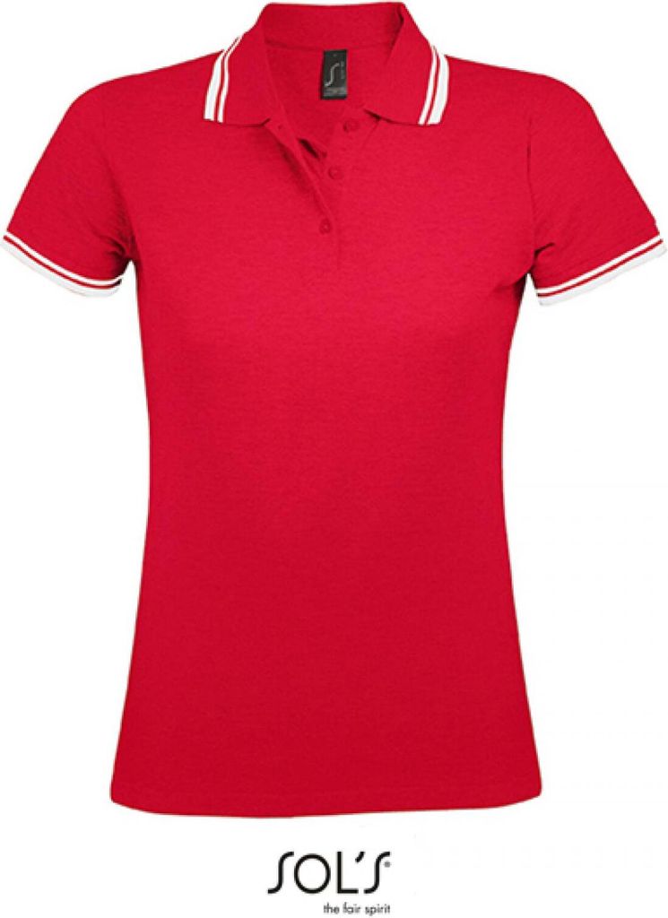 SOLs 00578 | Damen Polo Shirt Pasadena - Farbe: Red/White - Größe: L