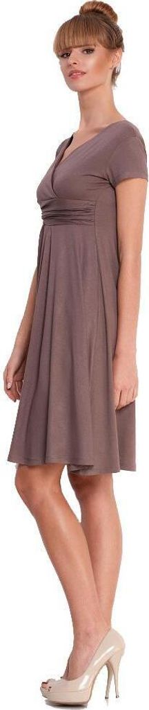 Abito da donna con scollo a V ; Cappuccino S/M 36/38 Immagine del prodotto 