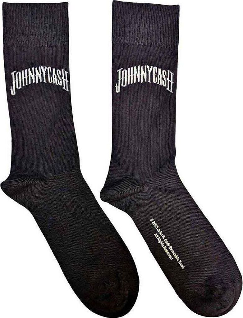 Johnny Cash Man In Black Logo Charcoal Grey 40-45 Socken