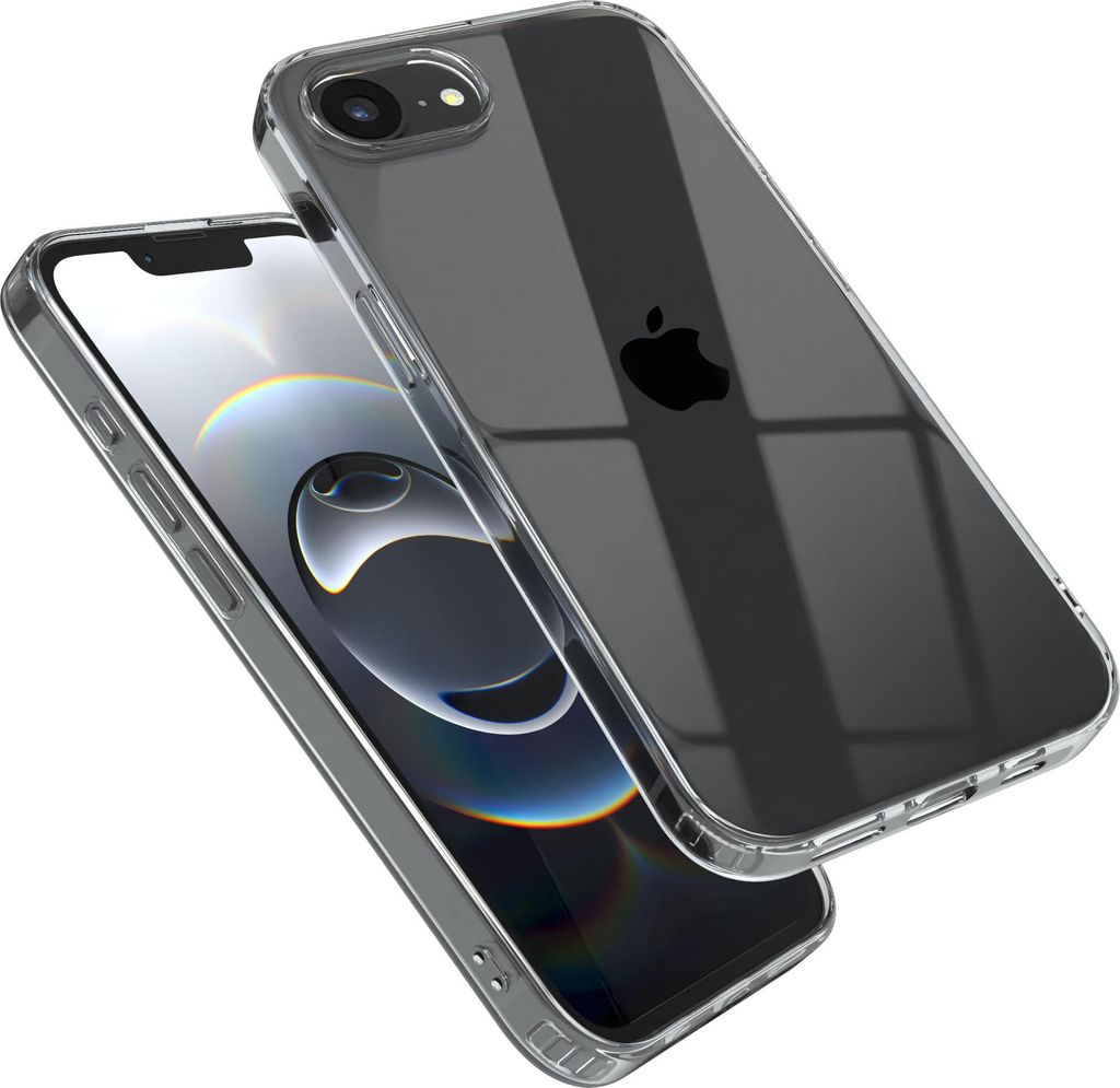 EAZY CASE Clear Hülle kompatibel mit Apple iPhone 16e, Schutzhülle Silikon, dünnes Cover, Slimcover Handyhülle, Backcover Transparent