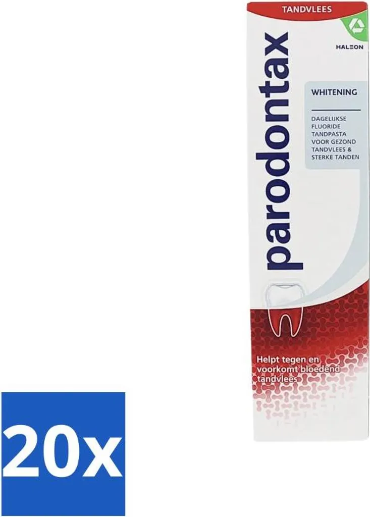 Kit Sorriso Perfetto: 20x Parodontax Sbiancante 75ml per Denti Bianchi