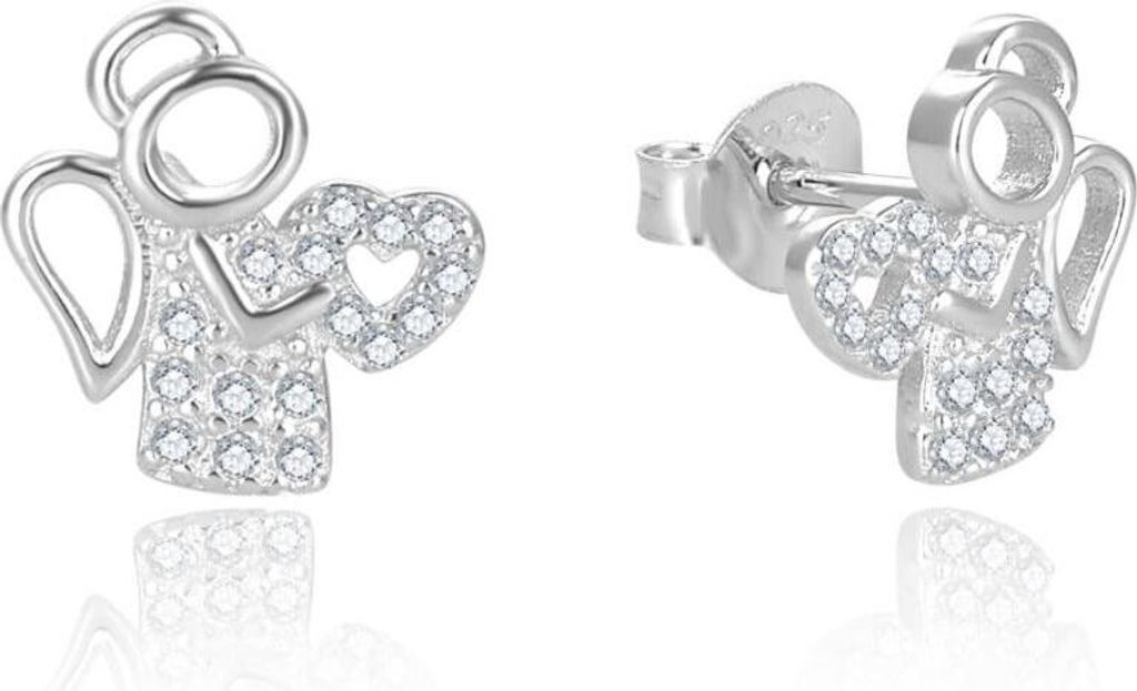 Gentle silver earrings little angel AGUP2666