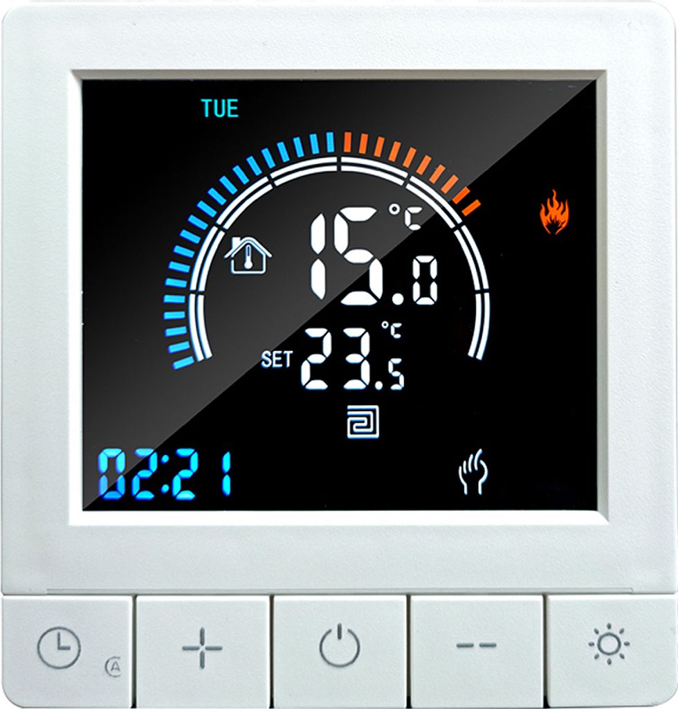 Programmierbarer digitaler Thermostat mit Kindersicherung, LCD-Display, NTC-Sensor, Wasserheizung, warmer Boden, Fussbodentemperaturregler, intelli...