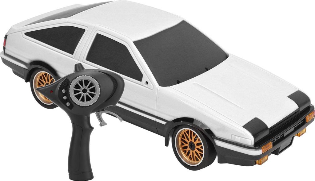 1/18 Scale 2.4GHz Ferngesteuertes Auto 3 Kanal 3CH 1:18 RC Drift Car Geburtstag Weihnachtsgeschenk für Kinder Erwachsene Weiß