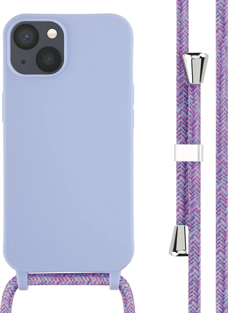 Custodia da Viaggio iPhone 13 iMoshion Viola - Silicone & Strap