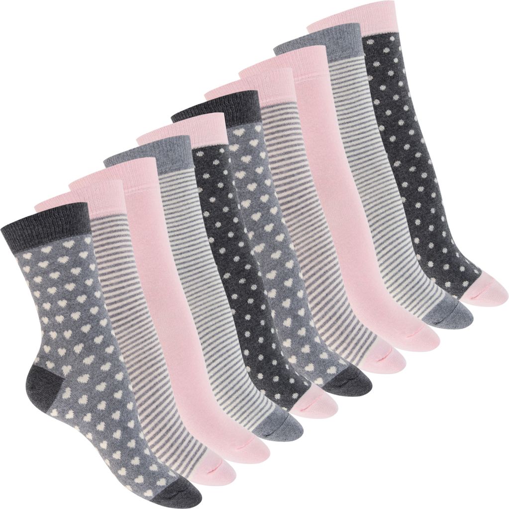 Celodoro Damen Motivsocken (10 PAAR) Süße Muster Crew Produktbild 