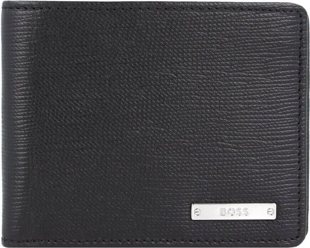Portefeuille Hugo Boss 5047047201 en cuir noir de haute qualité