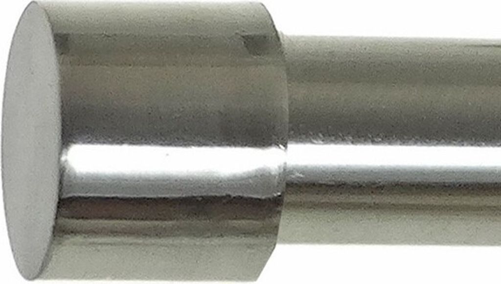 Endstück f. 19mm Gardinenstangen Edelstahl Look Kappe Produktbild 