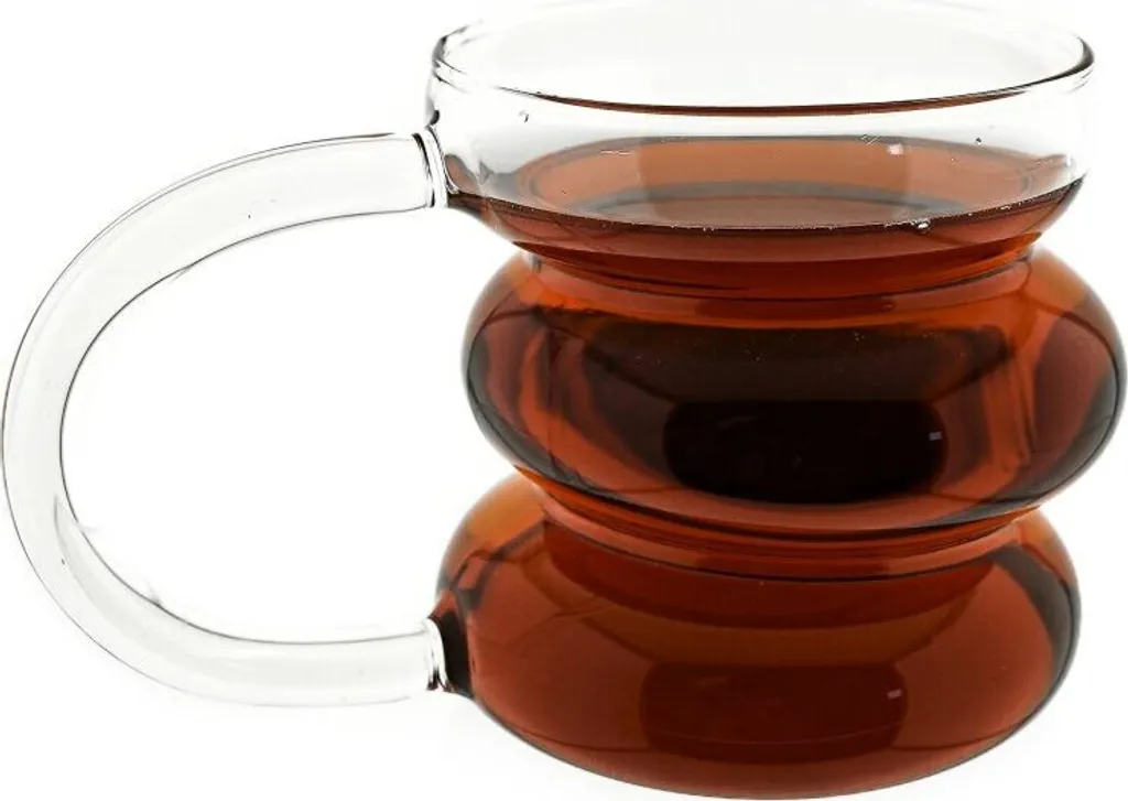 Momenti di Relax: 12 Bicchieri a Bolle 450ml con Manico in Vetro