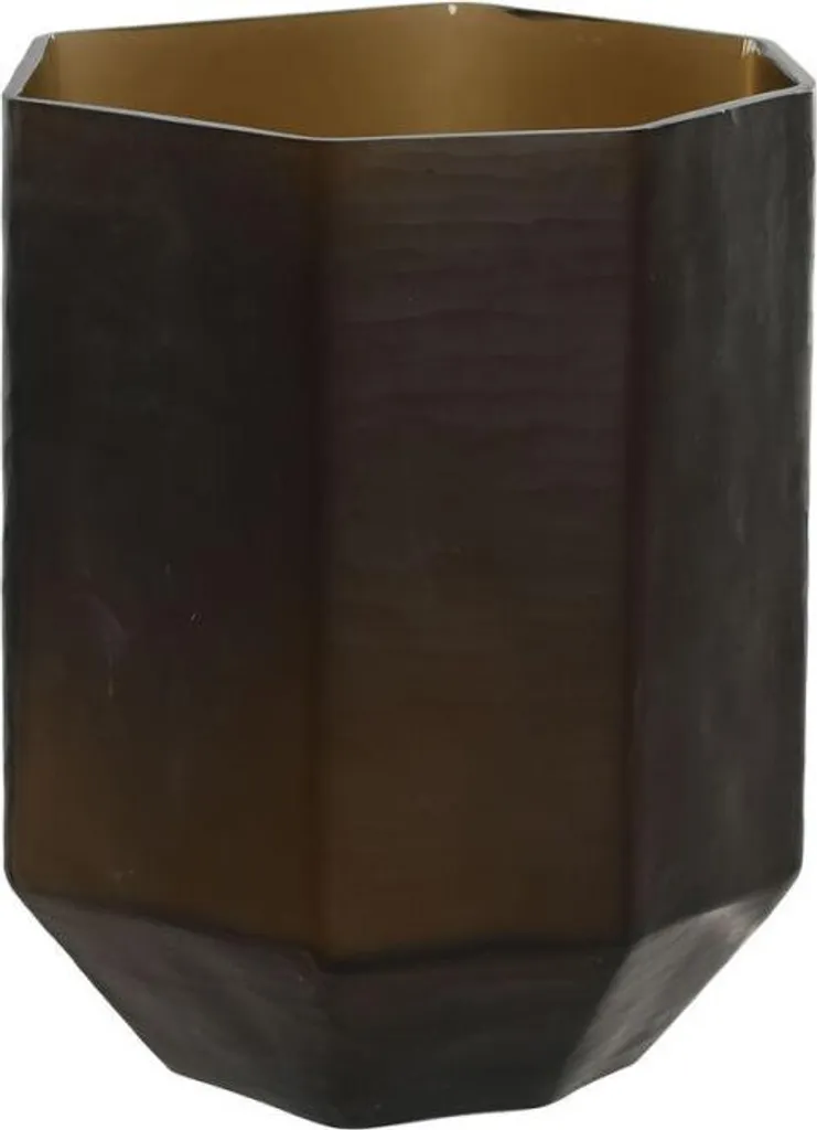 Vase Décoratif en Cristal Gris Anthracite ESPRIT pour Fleurs Fraîches