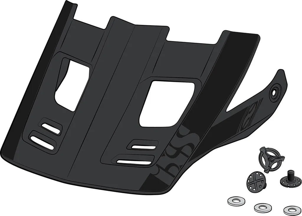 Visière Xult DH iXS noir robuste avec kit de pins de fixation inclus
