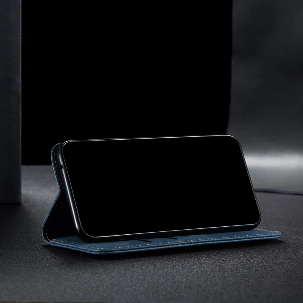 Custodia Redmi Note 10 4G / Note 10S Blu - Pelle Portafoglio Magnetica - 5