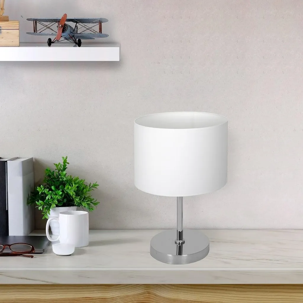 Lampe de table CASINO Milagro chromée blanche E27 40x25cm chic - 3