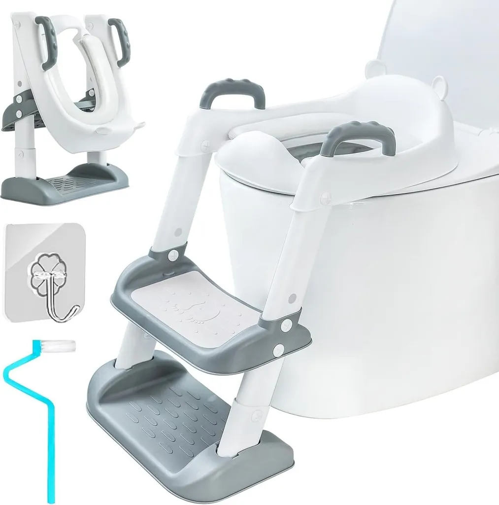 Siège de toilette enfant réglable et pliable avec assise confortable