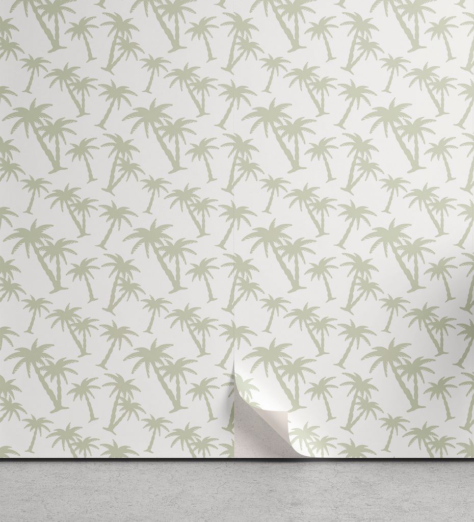 ABAKUHAUS Tropisch abziehbare & klebbare Tapete für Zuhause, Tropic Kokosnuss-Palmen, selbstklebendes Wohnzimmer Küchenakzent, 33 cm x 180 cm, Gr...
