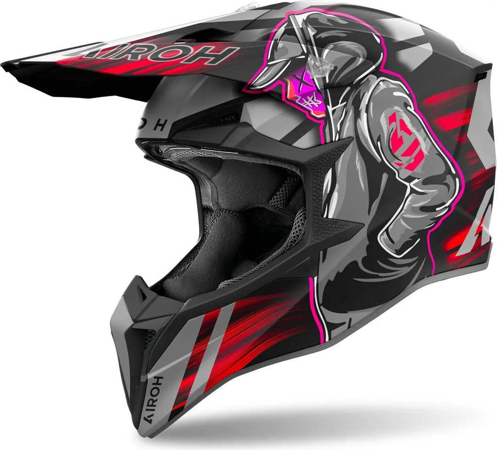 Casque Motocross Airoh Wraaap Cyber Confortable pour Sorties Terrain S