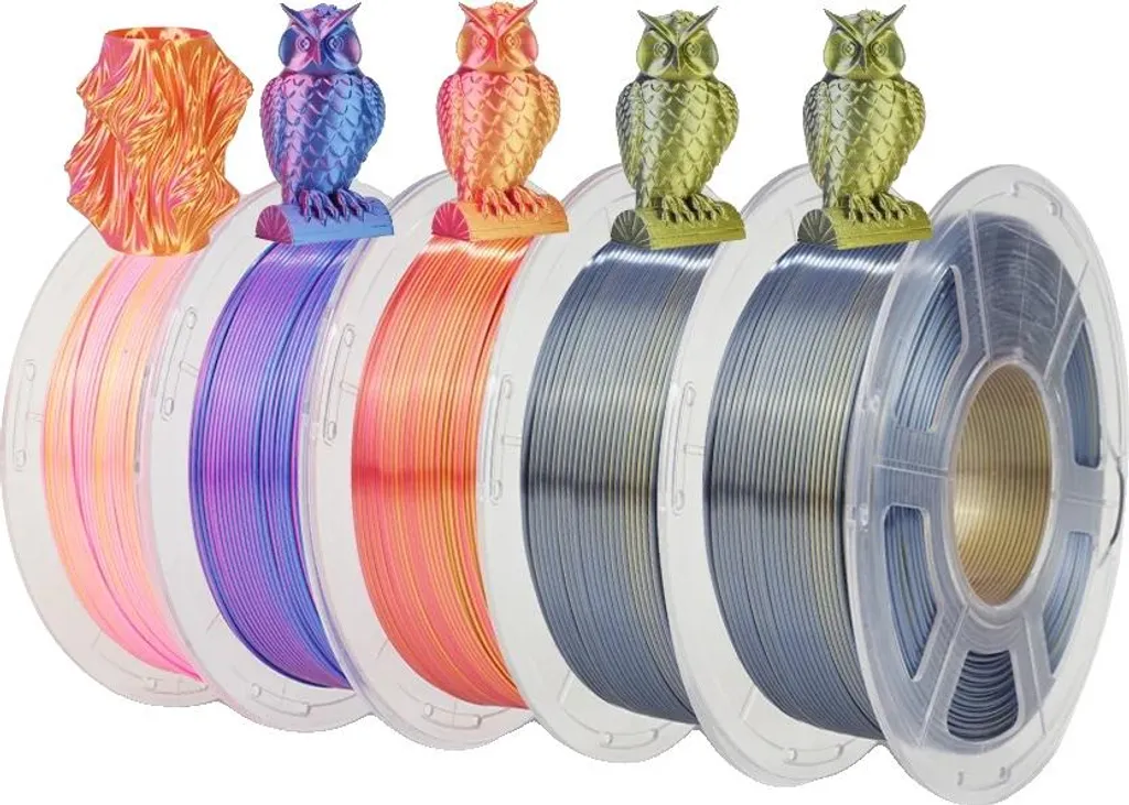 Filament 3D SILK Dual Mix pour Décoration et Objets Design FDM Éco