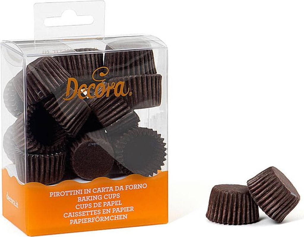 Mini-Pappbecher Braun 27x17 mm DECORA 200 Stück Produktbild 