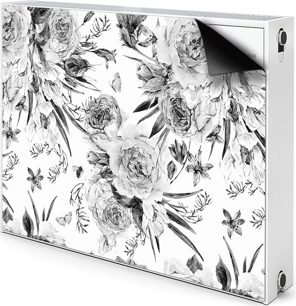 Magnet Heizkörperabdeckung Heizkörperverkleidung Verkleidung Abdeckung 80x60 cm - Blumenstrauß
