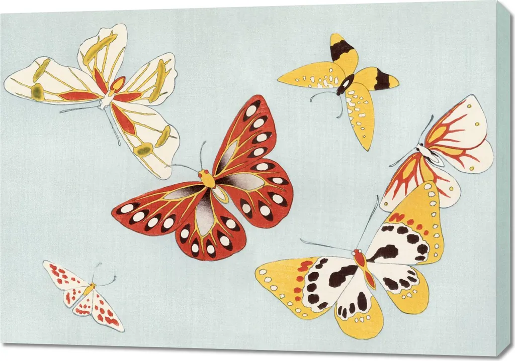 Offerta Quadro 100x70 Butterfly Sekka Vintage Giapponese per Salotto