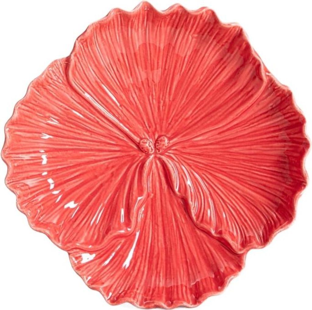 HOMLA FOLAR dekoratives Tablett Korallenblüte 20,5x20,5x3,5 cm