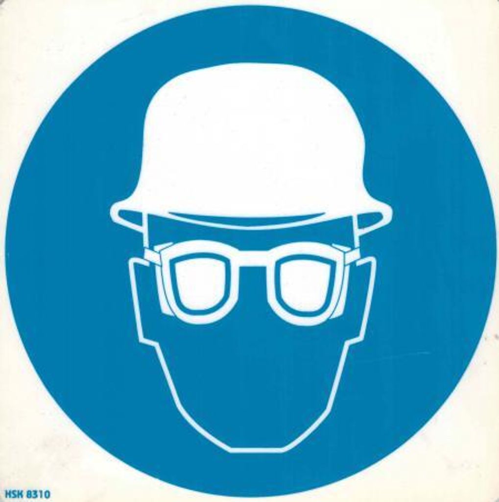 Hinweis- Schild - Schutzbrille und Helm - Gr. 20 X 20 cm - 308310